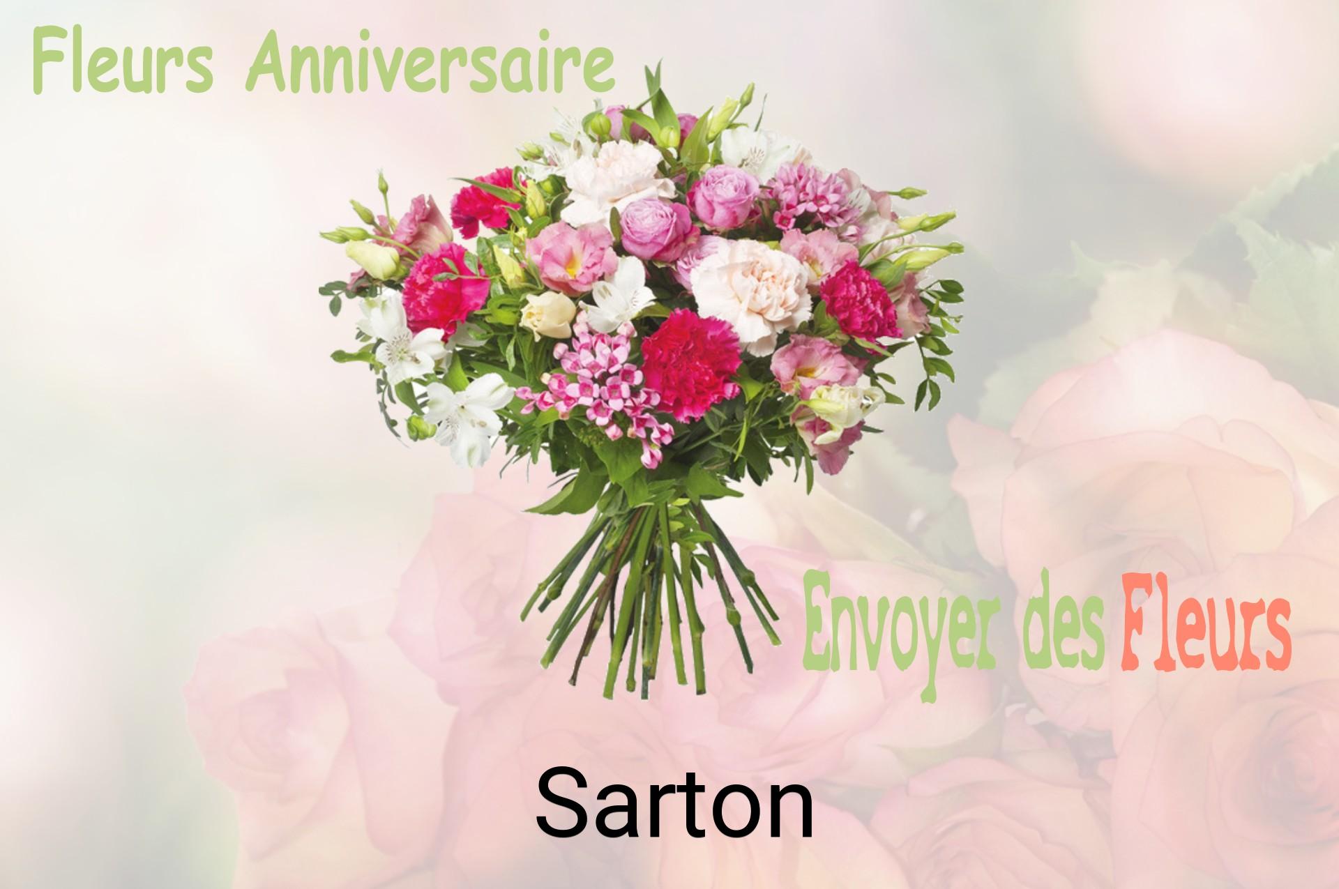 Bouquet de fleurs d’anniversaire livré à Sarton