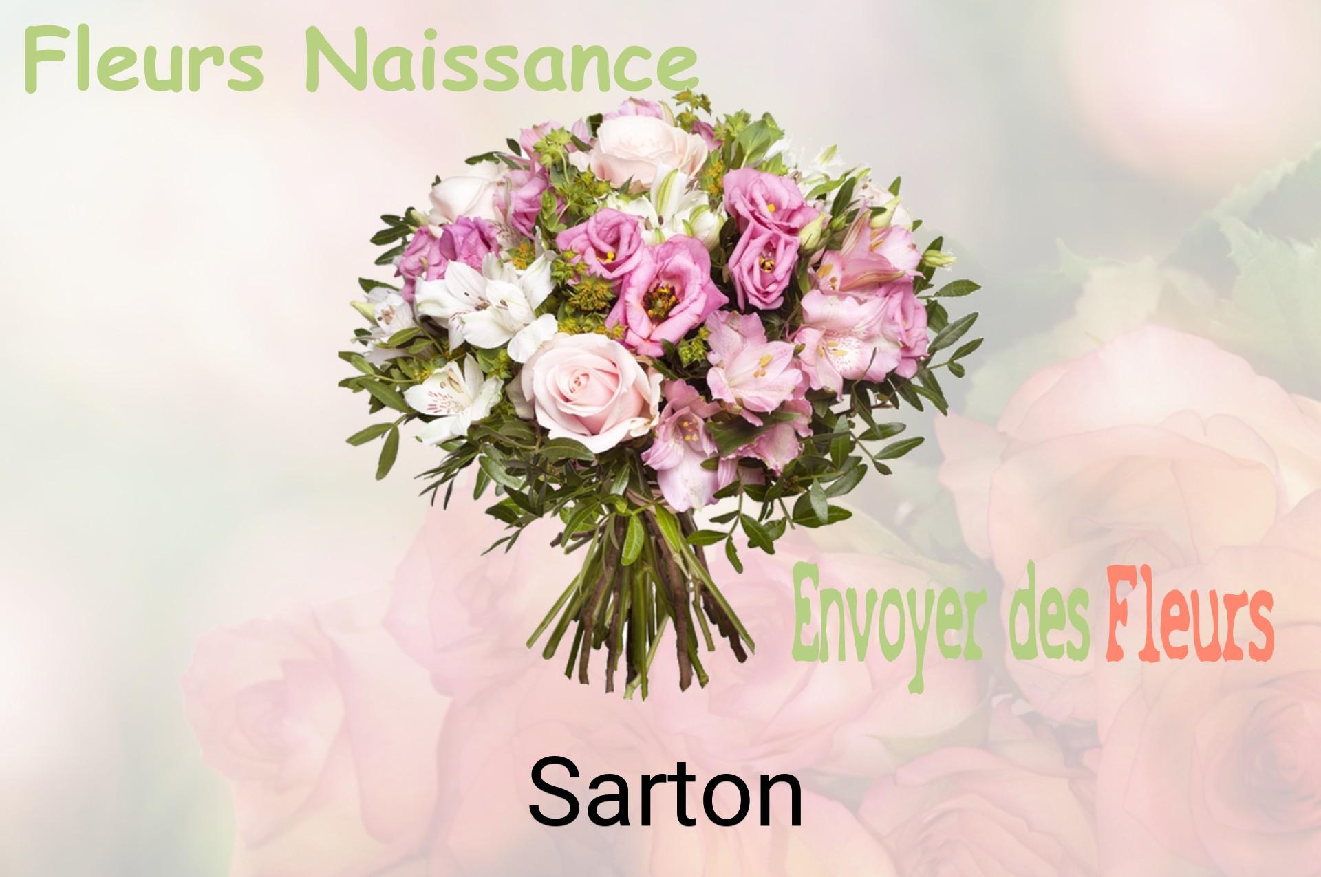 Bouquet de fleurs de naissance livré à Sarton